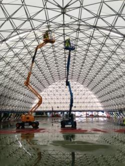 tennis court cover installation